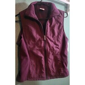 Columbia Womens Vest Quilted Lined Purple Zip Up Insulated Mock Neck Small